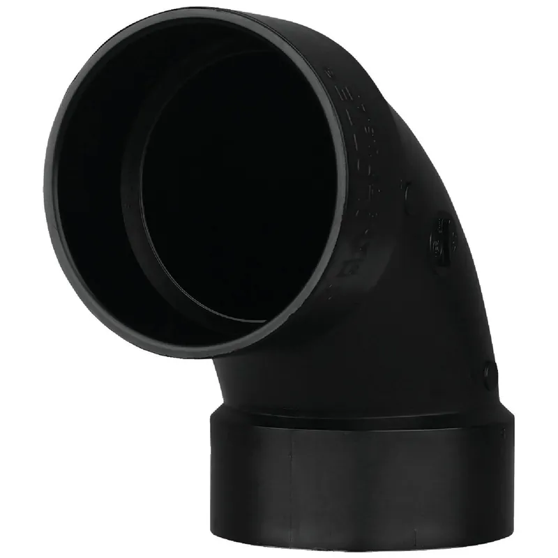 Charlotte Pipe ABS003000600HA Hub x Hub 90 Deg. Sanitary ABS Elbow