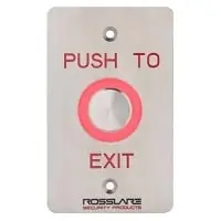Rosslare EX-06E0 Flush Mount Push to Exit Analog Piezoelectric REX Switch with Toggle Option, Stainless Steel