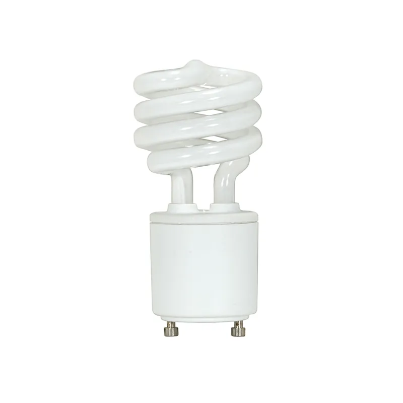 Satco S8208 Compact Fluorescent Spiral Lamp, 120 V, 13 WTT, GU24 Base