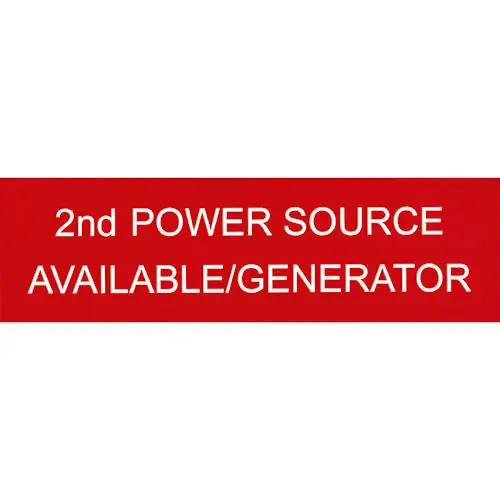 WC Engraving GEN/ALT/PWR-PLACARD