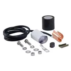 Miroc GSO114 Ground Kit 304 Stainless Steel Tinned Copper Snap-On 6 AWG 1-1/4 in. Size 5 ft. L