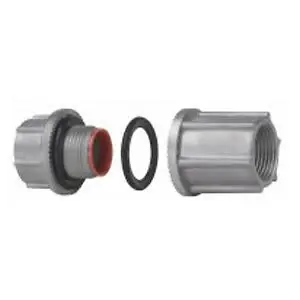Myers STTBA8 Through Bulkhead Fitting Aluminum Natural Finish 3 in 4.39 L x 2.5 H x 4.38 W