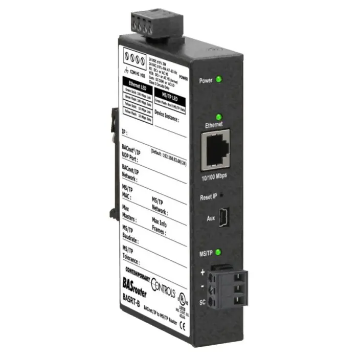 Contemporary Controls BASRT-B BACnet Multi-Network Router, DIN Rail