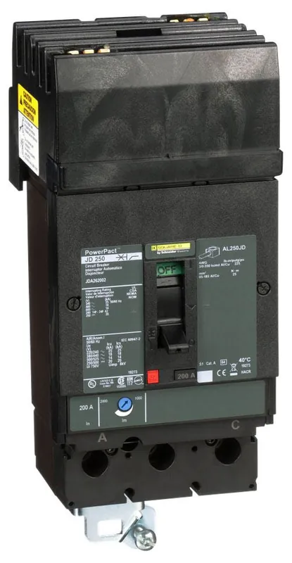 Square D JDA262002 Molded Case Circuit Breaker 600V 200A