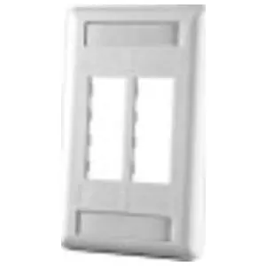 Ortronics OR-40300546-88 TracJack Plastic Faceplate 4-Port Single Gang Cloud White