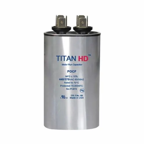 DiversiTech POCF60A Packard Titan HD Single Section Motor Run Capacitor 60 uF 440/370 VAC