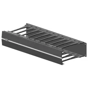 Chatsworth 35441-701 Evolution Solid Chassis Cable Manager Horizontal Single-Sided 1U H x 19 Wide x 8.2 in. D