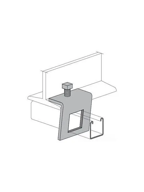 Powerstrut PS-855-1-EG Power-Strut PS 855 1 EG Electrogalvanized Angular I-Beam Clamp