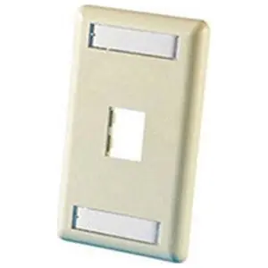 Ortronics OR-40300549-88 TracJack Plastic Faceplate 1-Port Single Gang Cloud White