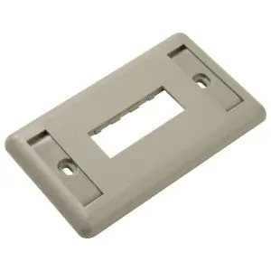 Ortronics OR-40300548-78 TracJack Plastic Faceplate 2-Port Single Gang Dark Gray