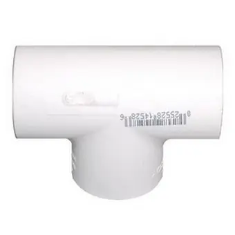 Dura Plastics 401007 DURA 3.33 x 3/4 Slip White PVC Tee 10/BG
