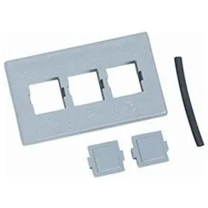 CommScope Systimax 106701154 Three Port M13C Furniture Faceplate Gray