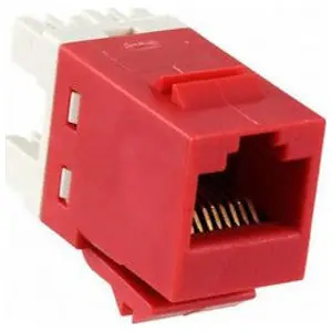 CommScope 1375191-7 SL110 Series Modular Jack 8-Position RJ45 category 5e T568A/T568B Unshielded Without Dust Cover red