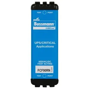 Bussmann (Eaton) FCF90RN Fast Acting Fuse 90A 600V ac/dc 200 kA Holder Mount Class CF