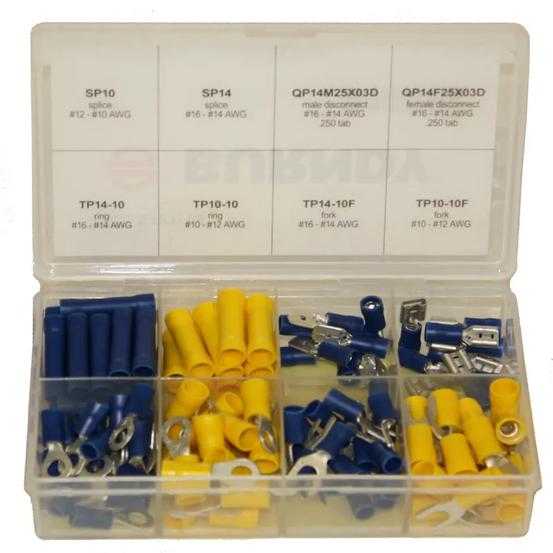 Hubbell STKIT08 Burndy Terminal Kit, Vinyl Insulated, Tin Plated, 8 Slot Term Kit