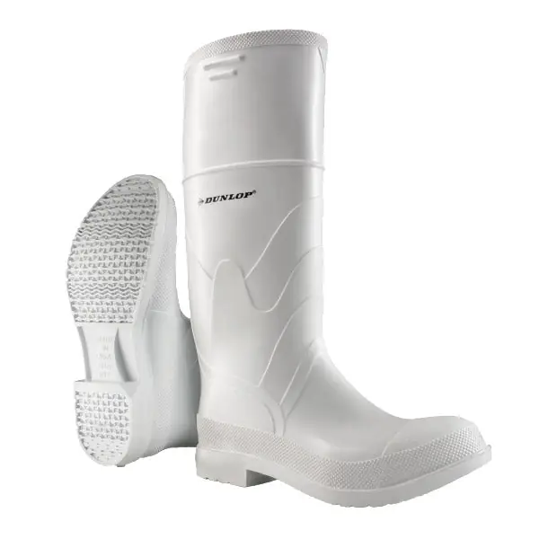 Dunlop 810118 Dunlop Protective Footwear SZ 8 White Plain Toe Chemical-Resistant Boot