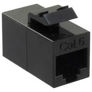 CommScope Uniprise 2111123-1 SL Series RJ45 Coupler Category 6 Unshielded In-Line Black