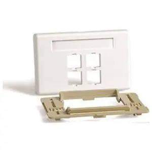 CommScope Systimax 700191588 M4CA Type Adjustable Furniture Faceplate White