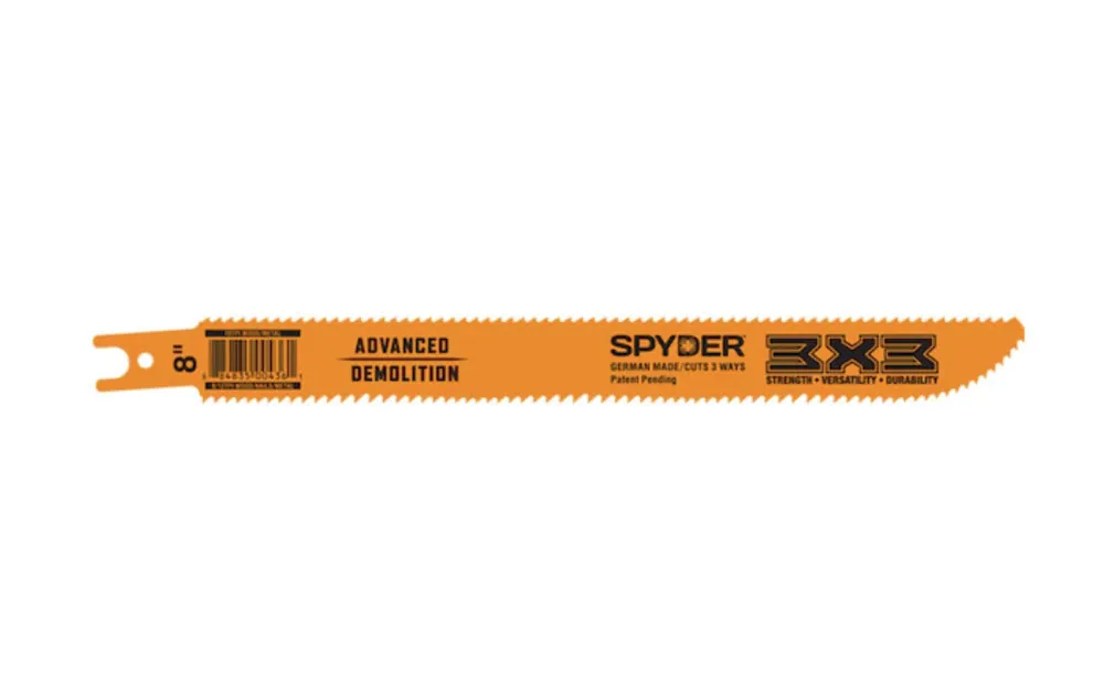 SM Products 200206 Double Sided Metal Cutting Reciprocating Saw Blade, 8 in L, 8/12 TPI, Bi-Metal Body