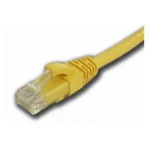 Lynn Electronics ECAT5-4PR-10-YEB Choice Cat5e 24AWG Stranded Ethernet Patch Cable with Molded Boot, 10', Yellow