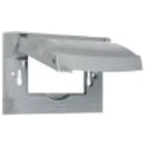 Hubbell TayMac MX1250S Weatherproof Flip Cover Aluminum 1-Gang Horizontal/Vertical 12-in-1 Configurations Gray
