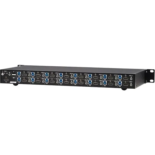 Tripp Lite B024-H4U16 16-Port 4K HDMI/USB KVM Switch, 4K 60 Hz Video/Audio, USB Peripheral Sharing, 1U RackMount
