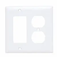 On-Q TP826 Combination Openings Duplex Receptacle and Decorator 2-Gang Brown