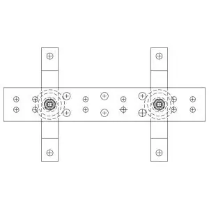 Chatsworth 13622-012 Telecommunications Grounding Busbar 2 H x 12 W x 1/4 in. T