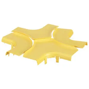 FiberRunner FRFWCSC6YL Fiber Raceway Fitting Cross Cover 6 x 4 in