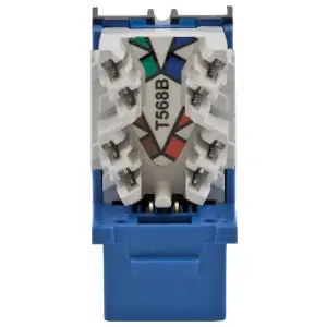 NEXTSPEED HXJ6OW24 NEXTSPEED® Xcelerator Cat 6 Jack Thermoplastic 8-Port T568A/T568B RJ-45 to 110 IDC Office White