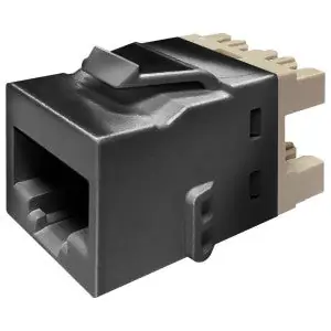 CommScope Uniprise 760237650 Keystone Modular Jack Black Cat 6