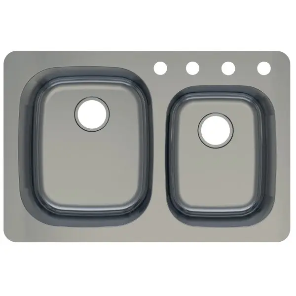 Compass Manufacturing International 482-6292 CMI Stainless Steel Double Bowl Dual Mount Sink 33 in x 22 in Replacement MPN