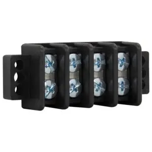 Bussmann (Eaton) TB345-08 TB345 Series Panel Mount Terminal Block Connector Breakdown Voltage 7500V 600V 45A Double Row Barrier Eight-Pole
