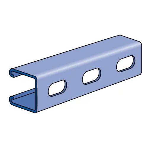 Unistrut P1000T10DF Unistrut P1000T Series 1-5/8 x 10' 12 ga Unistrut Defender Slotted Strut Channel
