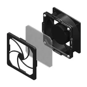 Chatsworth 40975-001 Low-Decibel Dual-Fan and Filter Kit Compatible with CUBE-iT Wall Mount Cabinets 115V 5-15P Power Cord