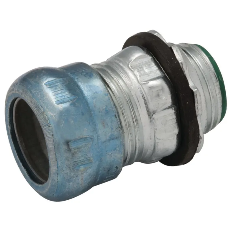 Hubbell 2966RT Raco 4 EMT Raintight Compression Connector, Steel - Insulated