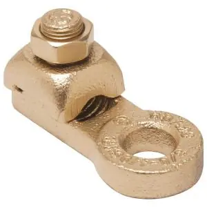 Burndy QDA1C Copper Terminal 1 Hole 3/8 in Stud 4 to 1 AWG Str