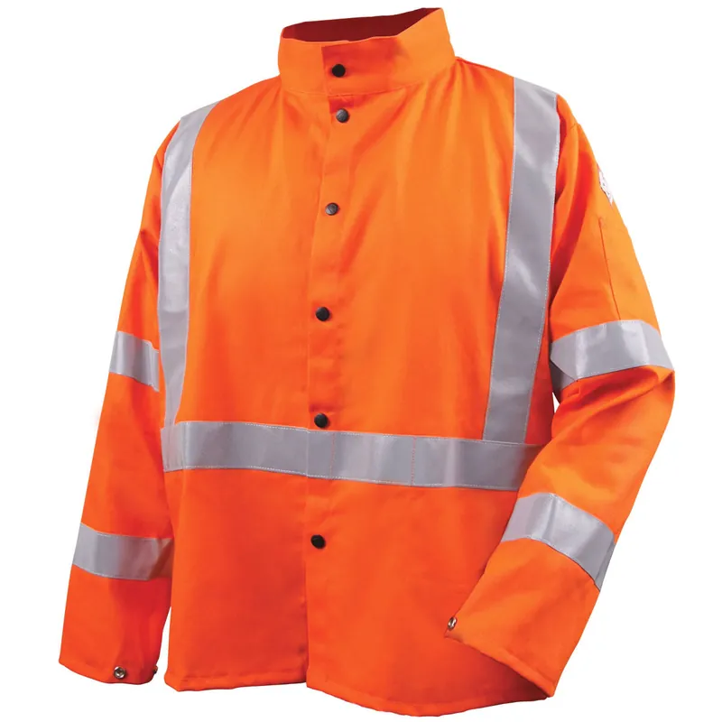 Black Stallion JF1012LMXLG Revco XL Cotton Welding Jacket with 2 Reflective Tape