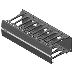 Chatsworth 35441-704 Evolution Horizontal Cable Manager with Cable Pass-Through Ports Single-Sided 4U H x 19 Wide x 8.2 in. D