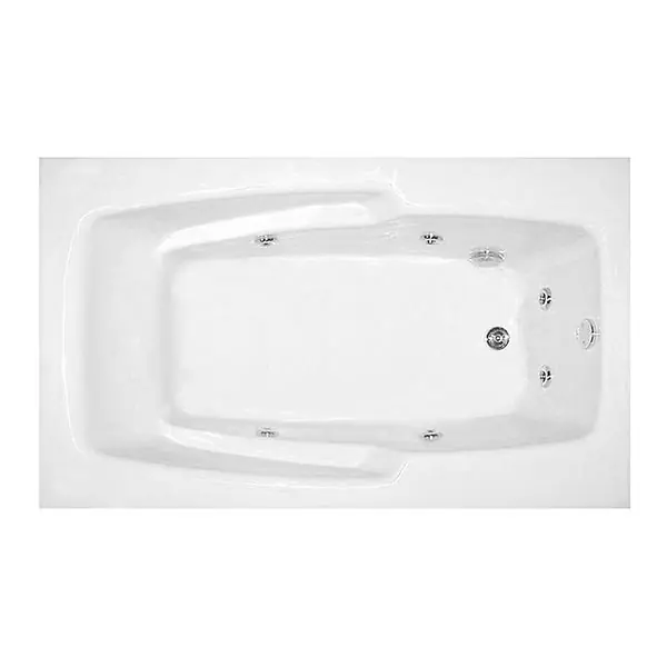 Mansfield 6018 WHITE Bathtub Pro-Fit Builder Whirlpool Bath 60 in L x 36 in W
