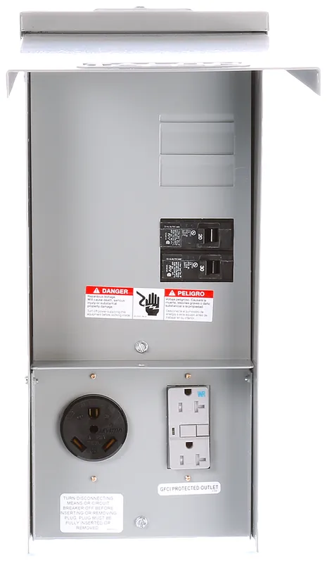 Talon TL37US Siemens TL37US 125 Volt 30 Amp Galvanized Steel Power Outlet Panel