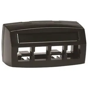 CommScope Systimax 760118240 M14CE-E Type Furniture Faceplate Four Port Black