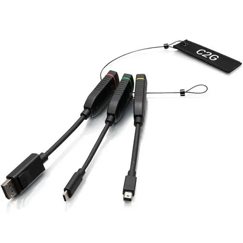 C2G by Legrand C2G30028 Universal 4K HDMI Dongle Adapter Ring with Color Coded Mini DisplayPort and USB-C