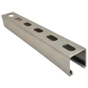 ABB A1200HS20PG A1200 Channel 12 ga. 1-5/8 in. x 1-5/8 in. L. 20 ft. Half Slotted Pre-Galvanized Steel