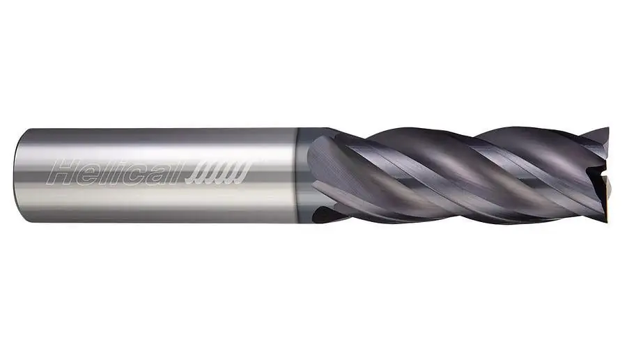 Helical 81646 Center Cut Square End Mill, 1/2 in Dia Cutter, 2-1/2 in Length of Cut, (4) Flutes, 1/2 in Dia Shank, 5 in OAL
