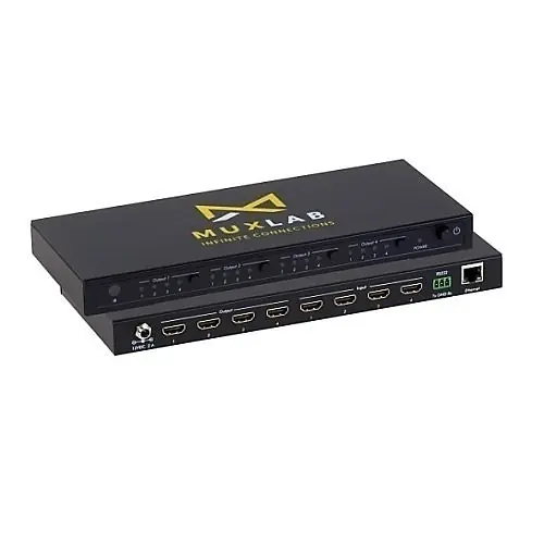 MuxLab 100508 4x4 HDMI Matrix Switch, 4K/60