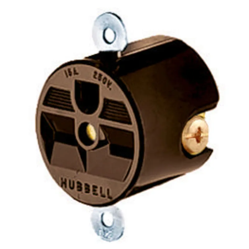 Hubbell Wiring Device - Kellems HBL5658 Straight Blade Devices Receptacles Panel Mount Single Specification Grade 2-Pole 3-Wire Grounding 15A 250V 6-15R