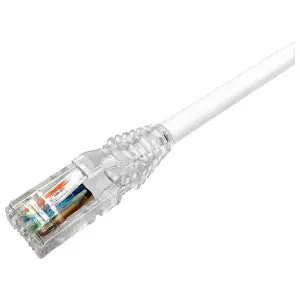 Ultra 10 UC1AAA2-08F025 Ultra 10® Twisted Patch Cord Copper Alloy/Polycarbonate White Cat 6A 25 Ft. L Non-Shielded RJ-45