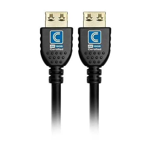 Comprehensive NFHD18G-25PROBLKA 4K 18G NanoFlex Pro AV IT Integrator Active High Speed HDMI Cable