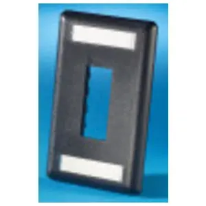 Ortronics OR-40300548-00 TracJack Plastic Faceplate 2-Port Single Gang Black